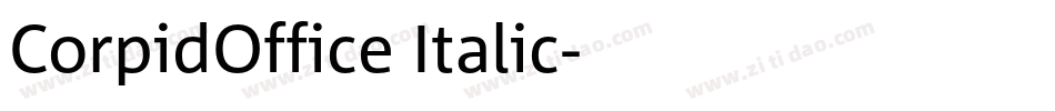 CorpidOffice Italic字体转换
